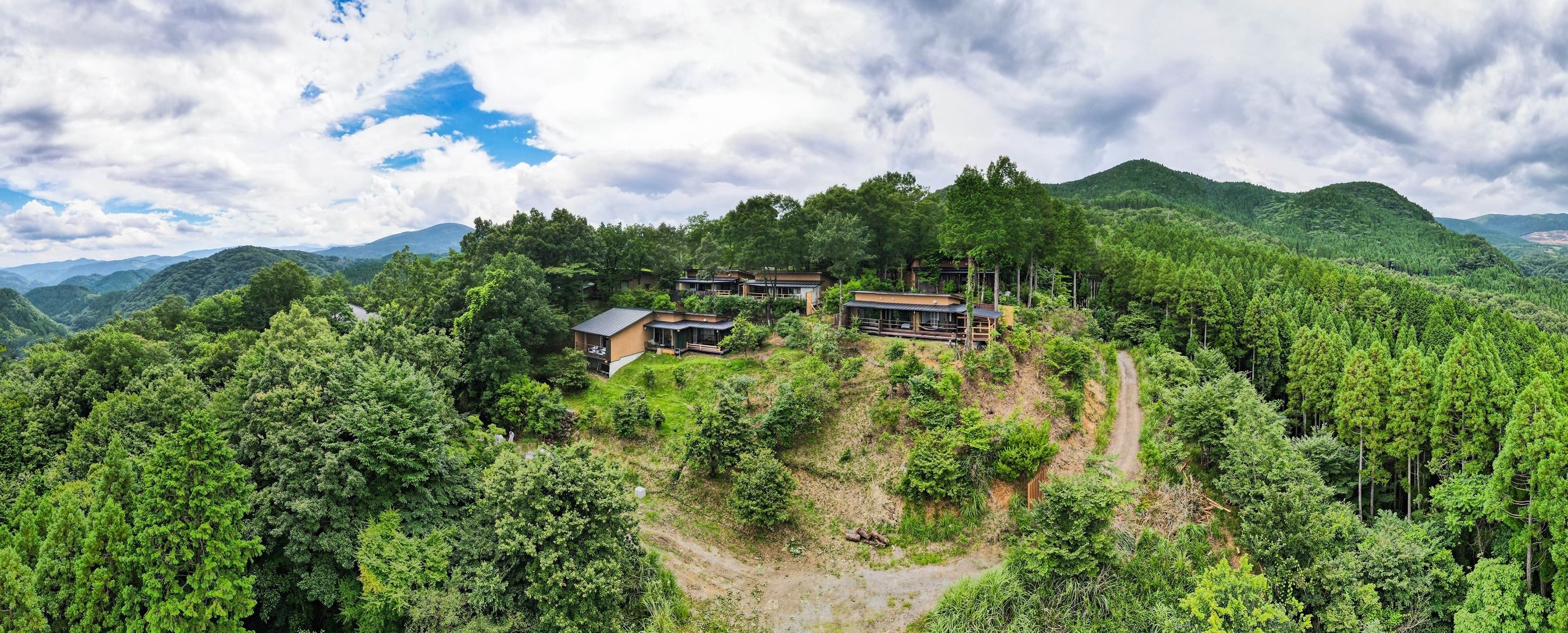 由布岳と龍のひげの全景